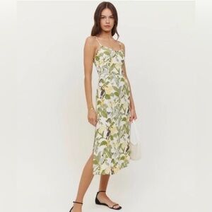 NWT Reformation Cassandra Dress Tropical Summer Wedding Guest Floral Size 2